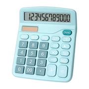 XIAOLE Basic Standard Calculators, Mini Digital Desktop Calculator with 8-Digit LCD Display, Battery Solar Power Smart Calculator Pocket Size for Home School for Kids (Blue)